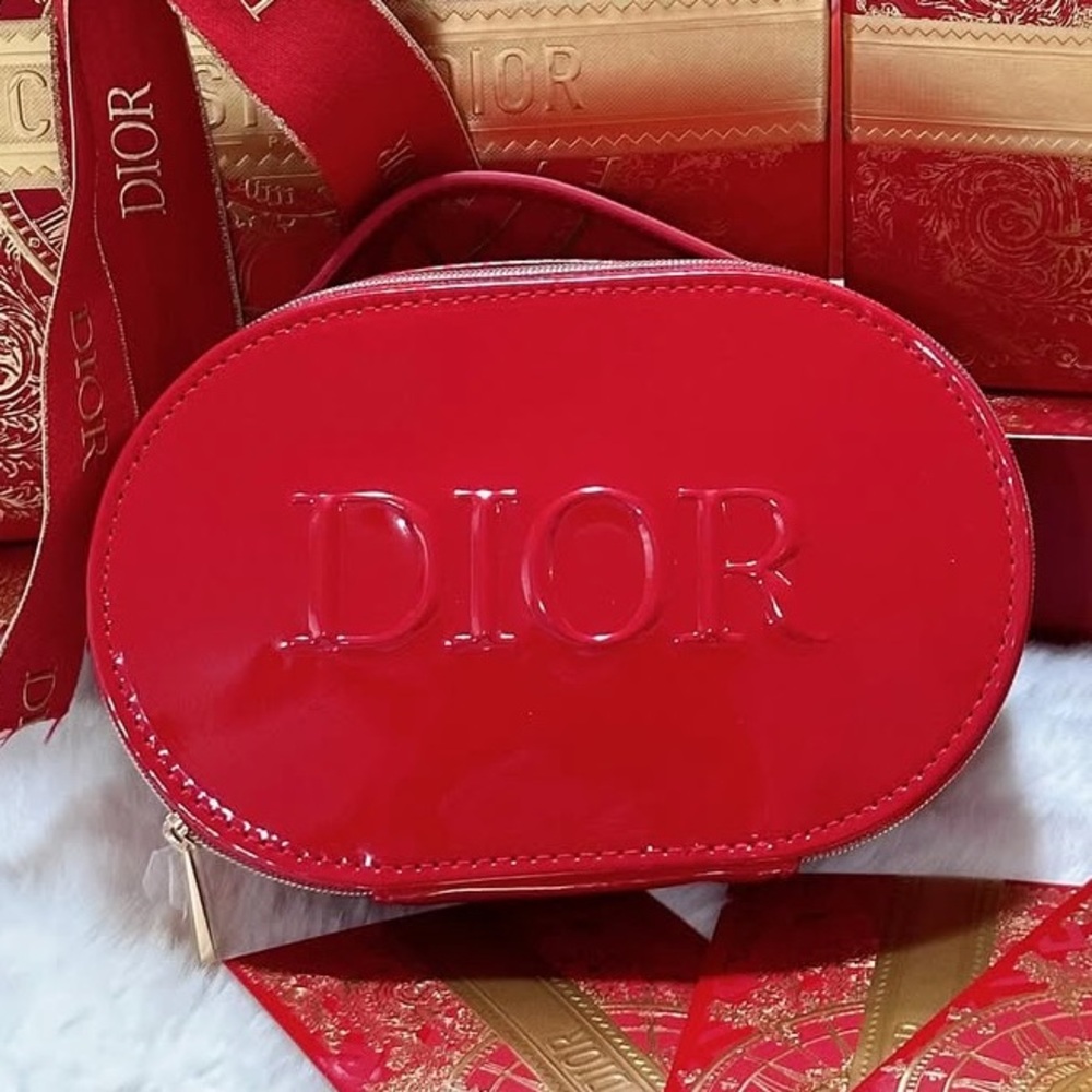 NEW--Dior Red Cosmetic Pouch